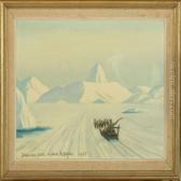 In Dog Sledgebetween Icebergs - view 1