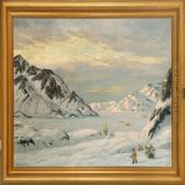 Evening Winterscene In The Vaigat, Greenland - view 1