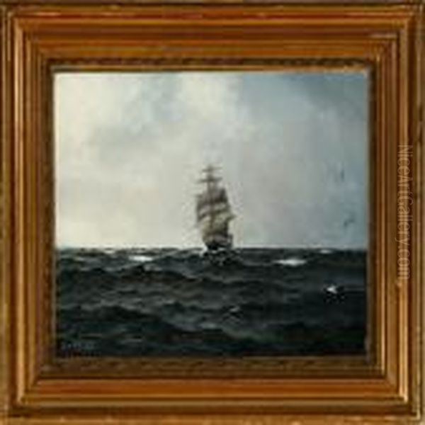 Marine With A Barque On Open Sea - view 1