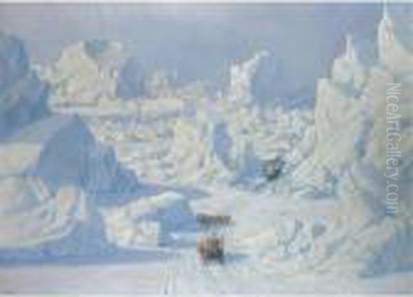 Med Hundeslaede I Gronland (dog Sledding In Greenland) - view 1