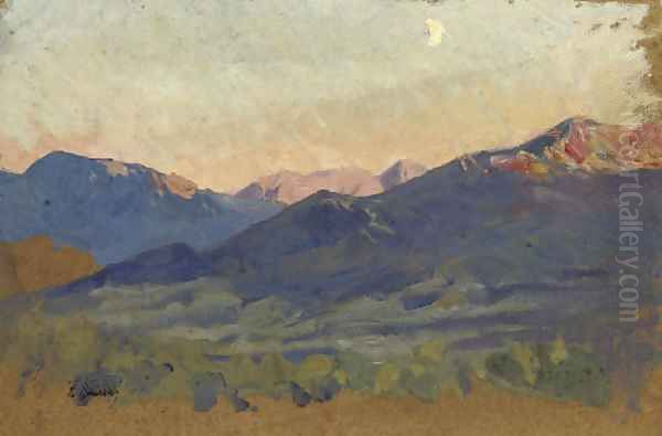 Study for 'Red Mountains' - view 1
