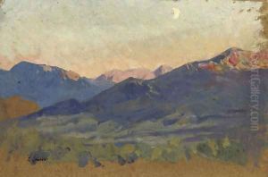 Study for 'Red Mountains'