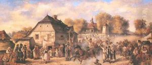 After Kermesse near Cracow by Tadeusz Rybkowski