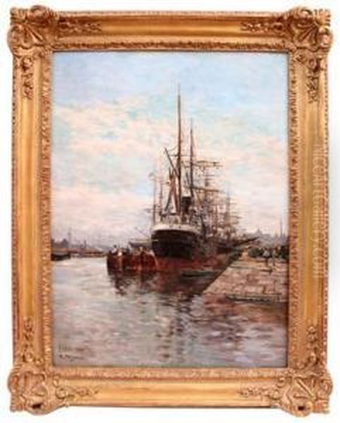 Tall Ships In A Harbour - view 1