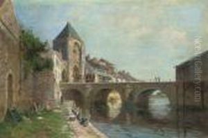 Les Lavandieres by Edmond Marie Petitjean