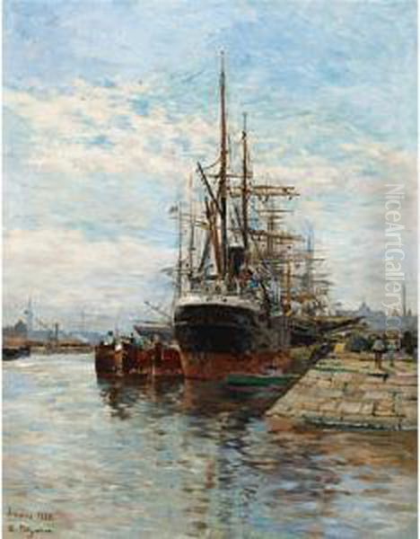 Tall Ships In A Harbor - view 1