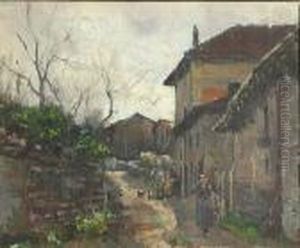 A Normandy Village Scene A Normandy Village Scene