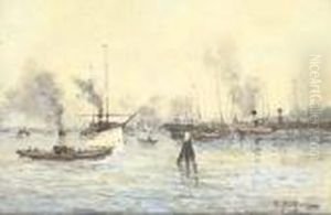 Le Port, Bordeaux by Edmond Marie Petitjean