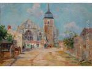 L'eglise D'olonnesur Mer by Edmond Marie Petitjean