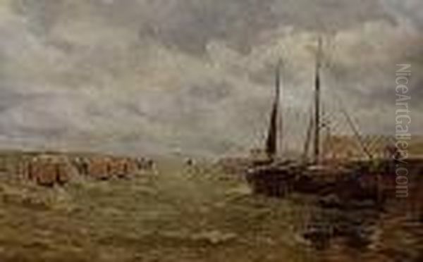 Bateaux Amarres Dans Un Port Du Nord - view 1