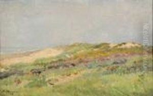 Dunes En Normandie by Edmond Marie Petitjean