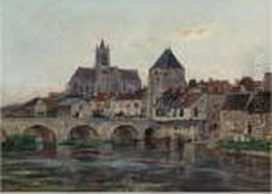 View Of Moret-sur-loing by Edmond Marie Petitjean