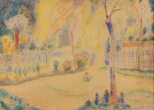Le Jardin De L'ecrivain Charles Albert En 1899, Rue Saint-jacques Aparis by Hippolyte Petitjean