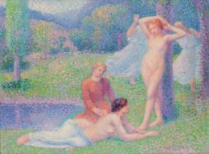 Femmes Nues Dans Un Paysage, Danseuses Dans Le Foret by Hippolyte Petitjean