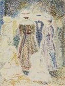 La Promenade. En Conversation by Hippolyte Petitjean