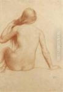 Academie De Femme Assise Vue De Dos