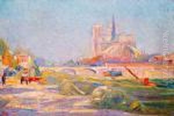 Les Quais Et Notre-dame Le Matin - view 1