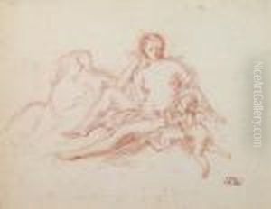 Study Of Figures And A Cherub Study Of Figures And A Cherub