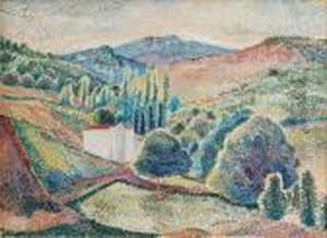 Les Toits Rouges Dans La Vallee by Hippolyte Petitjean
