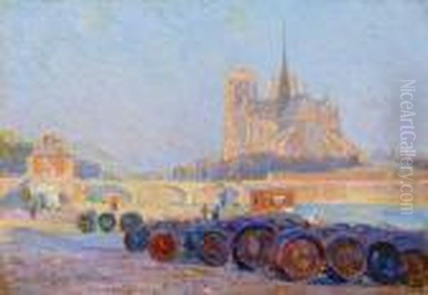 Notre-dame De Paris, Vue Du Quai Des Tournelles,1897 - view 1