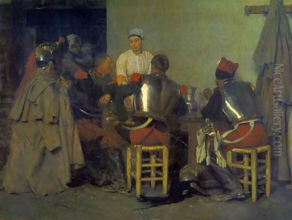 Cuirassiers at the Tavern - view 1