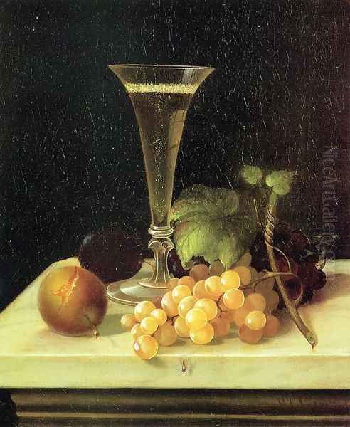 Still Life Wine Glass and Fruit - view 1