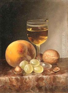 Still Life with Fruit, Wine and Nuts by Morston Constantine Ream