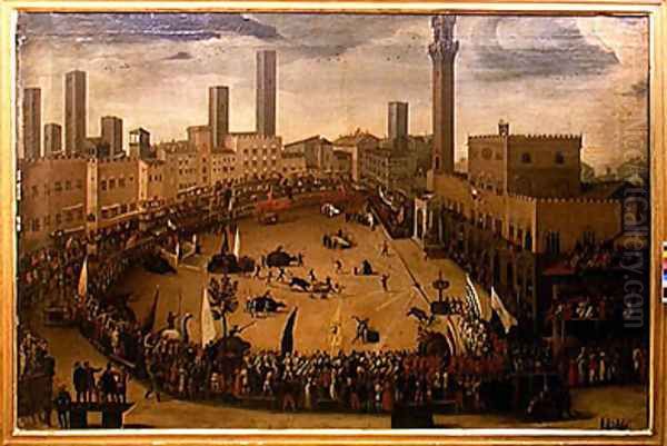 Festival in the Piazza del Campo, Siena - view 1