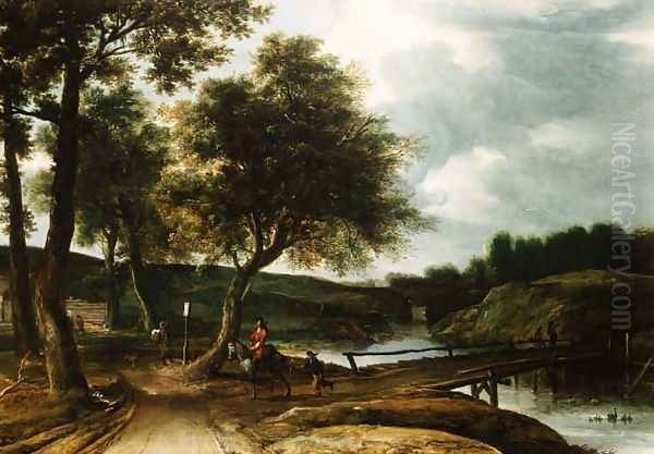 A Wooded River Landscape - view 1