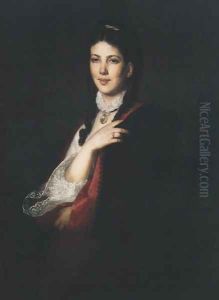 Portrait of the Artist's Stepdaughter, Leonia Bludhorn by Henryk Rodakowski
