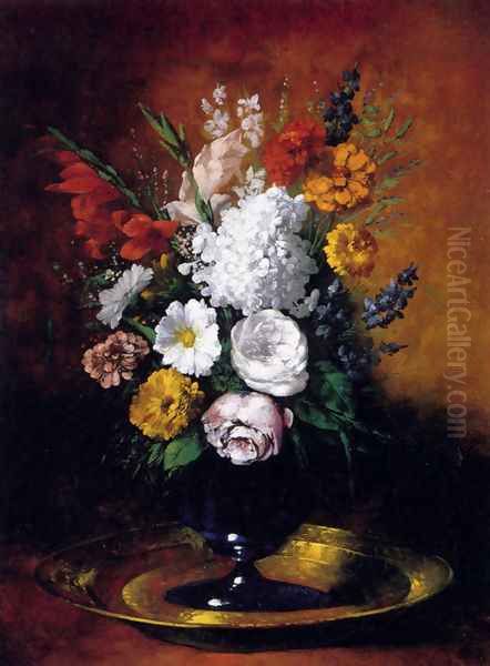 Vase De Fleurs by Germain Theodure Clement Ribot