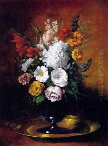 Vase De Fleurs by Germain Theodure Clement Ribot