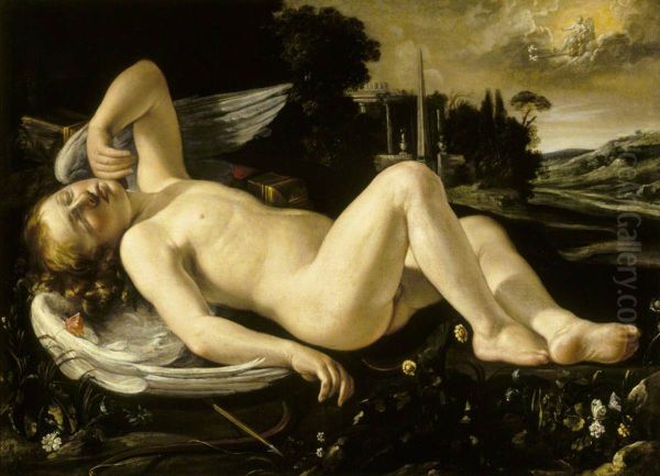 Cupid Asleep Approached by Venus in her Chariot - view 1