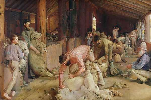 Shearing the Rams, 1890 by Thomas William Roberts