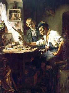 Woodcarver of Obermmergau by Toby Edward Rosenthal