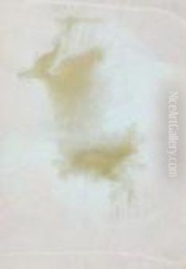 Composition Brune Sur Fond Bleu Et Rose by Henri Pfeiffer