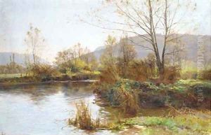 A meandering river by Albert Gabriel Rigolot