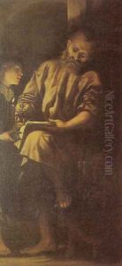St. Matthew and the Angel (San Matteo e l'angelo) by Gerolamo Romanino