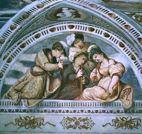 The Concert wind instruments, lunette, 1531-32 - view 1