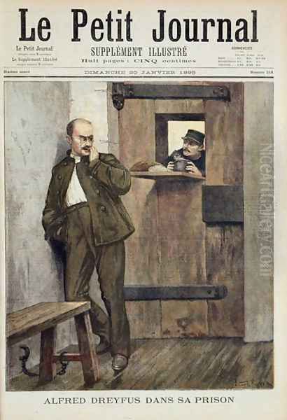 Alfred Dreyfus c.1859-1935 in Prison, from Le Petit Journal, 20th January 1895 - view 1