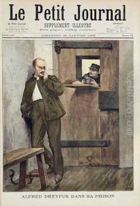 Alfred Dreyfus c.1859-1935 in Prison, from Le Petit Journal, 20th January 1895 by Lionel Roxer