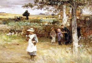 Leaving School, 1898 by John Robertson Reid