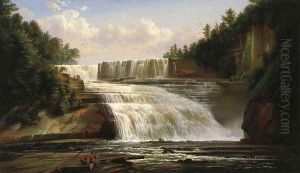 Trenton High Falls by Ferdinand Richardt