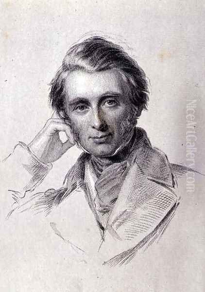 Portrait of John Ruskin 1819-1900 engraved by Francis Holl 1815-84 by George Richmond