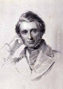 Portrait of John Ruskin 1819-1900 engraved by Francis Holl 1815-84 by George Richmond