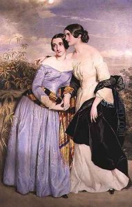 Mrs Partridge and her sister Miss Croker, c.1850 by George Richmond