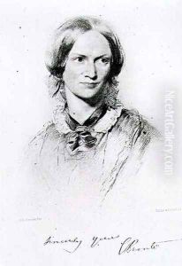 Portrait of Charlotte Bronte 1816-55 engraved by Walker and Boutall by George Richmond
