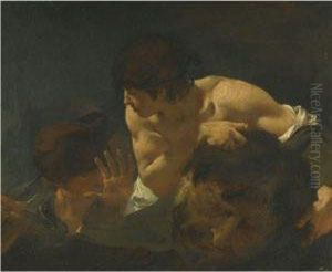 David And Goliath by Giovanni Battista Piazzetta