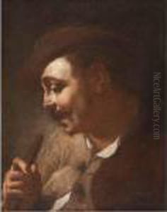 Man Holding Astaff