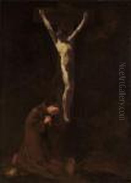 La Crucifixion Avec Saint Francois Priant Au Pied De La Croix - view 1